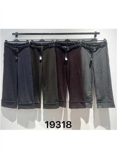 Pantalón culotte cinturón