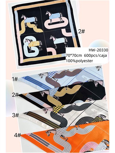 Pañuelo pequeño caballo efecto seda 2