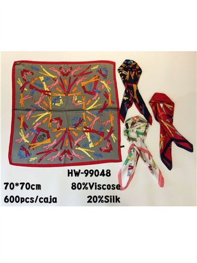 Pañuelo pequeño estampado efecto seda 2