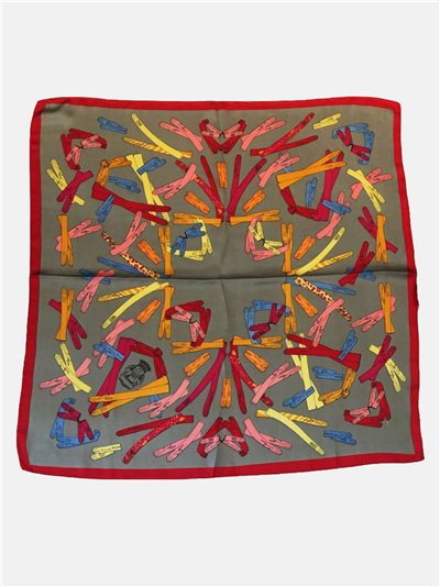 Pañuelo pequeño estampado efecto seda