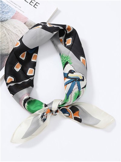 Pañuelo pequeño estampado efecto seda