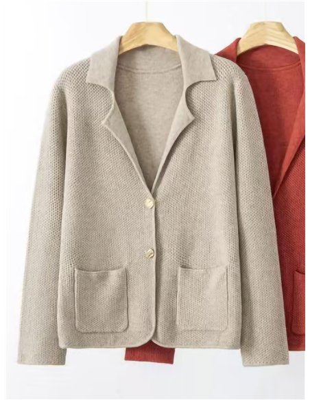 Blazer punto botones dorados