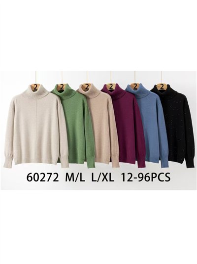 Jersey lentejuelas cuello vuelto 2