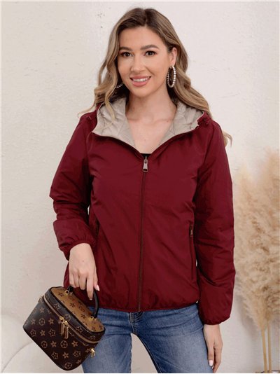 Chaqueta acolchada reversible capucha