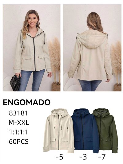 Parka efecto engomada capucha 2
