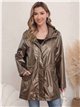 Parka amplia metalizada water repellent