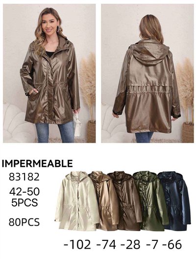 Parka amplia metalizada water repellent 2