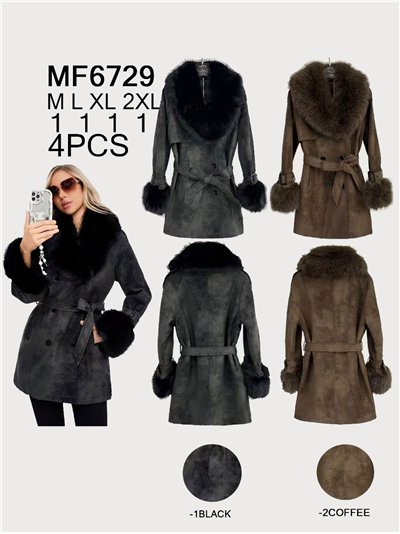 Trench efecto piel pelo 2