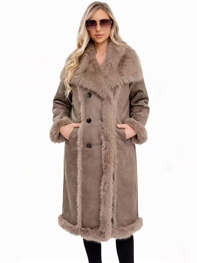 Abrigo largo efecto ante pelo