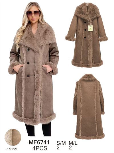 Abrigo largo efecto ante pelo 2