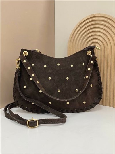 Bolso de mano piel serraje con tachas 2