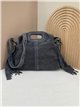 Bolso bandolera piel serraje con flecos