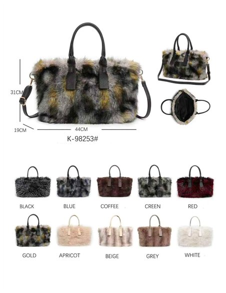 Bolso tote efecto pelo