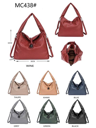 Bolso hobo polipiel trenzado con nudo