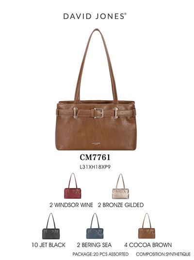 Bolso de hombro hebillas decorativas