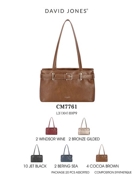 Bolso de hombro hebillas decorativas