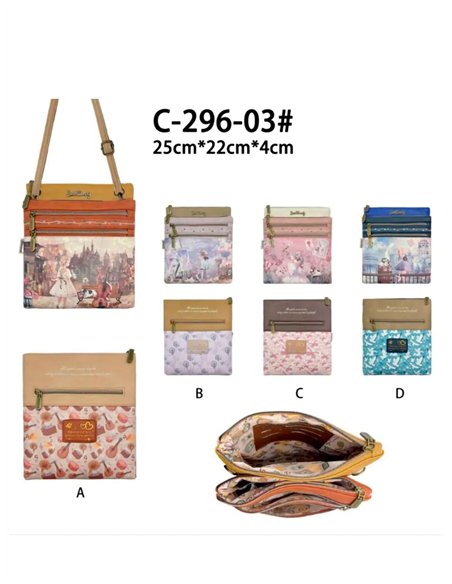 Bandolera estampada multibolsillo