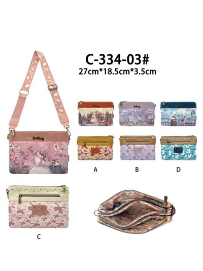 Bandolera estampada cremallera