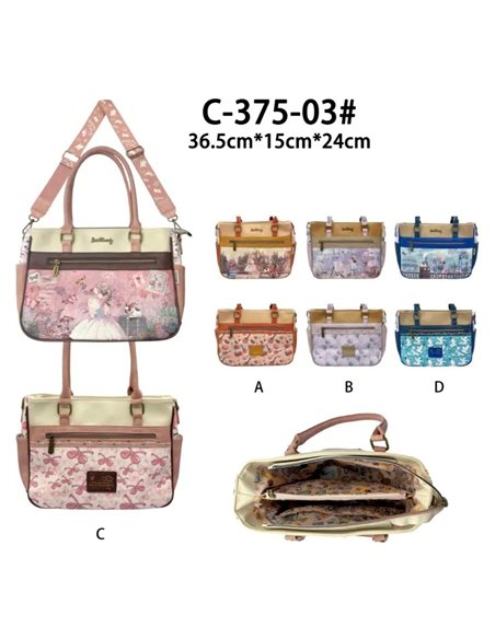 Bolso de mano estampado con bandolera