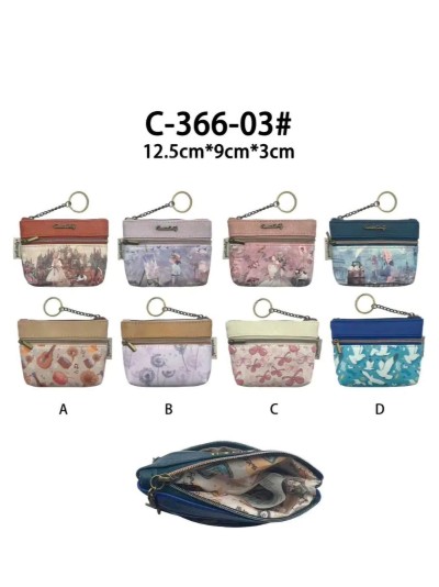 Monedero estampado con llavero