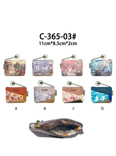 Monedero estampado con llavero