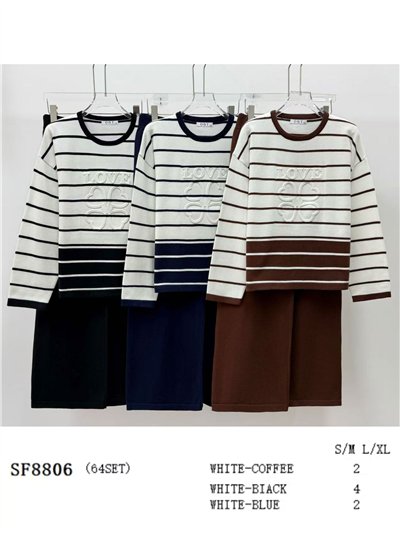 Conjunto Jersey rayas love + Pantalón 2