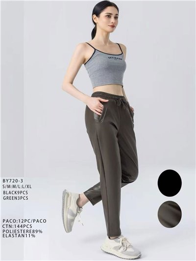 Pantalón jogger polipiel afelpado 2