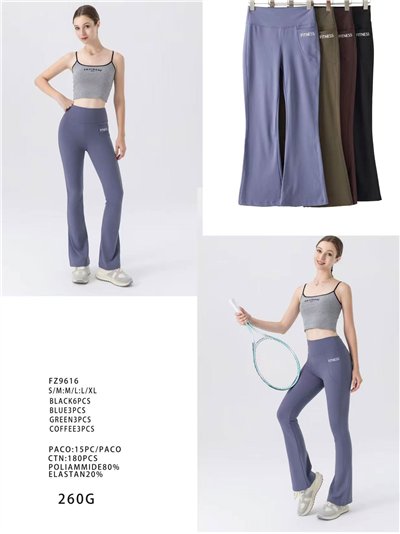 Legging flare afelpado cintura alta  2