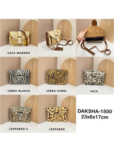 Bandolera solapa pelo animal print