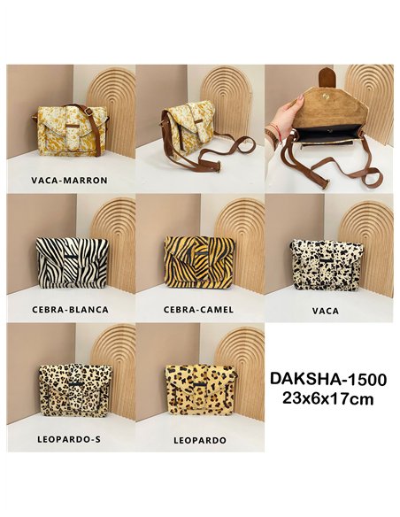 Bandolera solapa pelo animal print