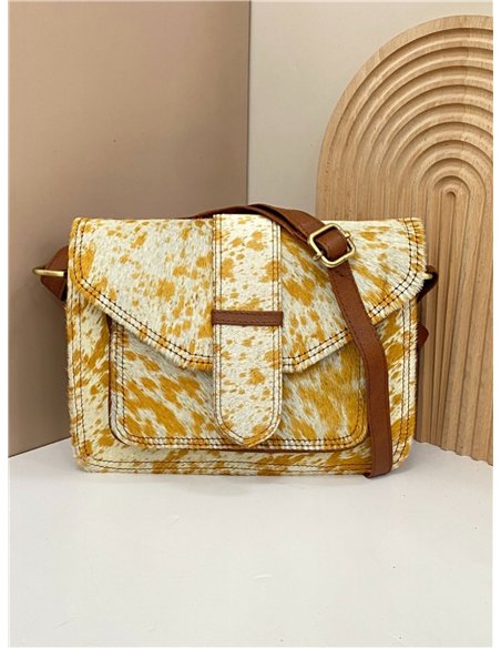 Bandolera solapa pelo animal print