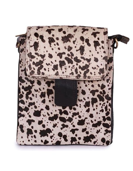 Bandolera solapa pelo animal print