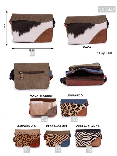 Riñonera serraje patchwork con pelo