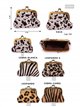 Monedero piel pequeño pelo animal print