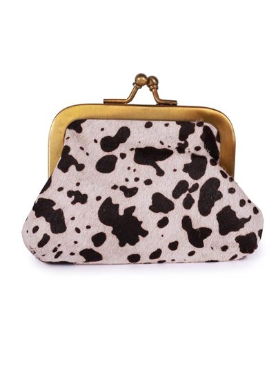 Monedero piel pequeño pelo animal print 2