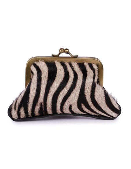 Monedero grande pelo animal print