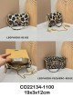 Mini bolso bandolera serraje animal print detalle metálico