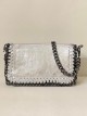 Sac bandoulière en cuir à chaînes