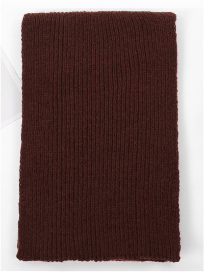 Ribbed knit scarf