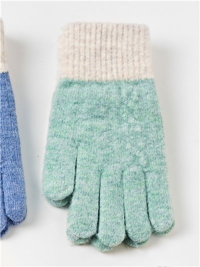 Guantes bicolor de punto 2
