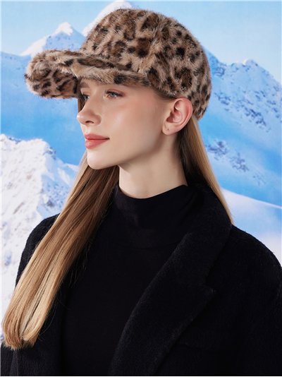 Gorra visera pelo leopardo