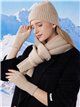 Conjunto Bufanda punto canalé + Gorro + Guantes