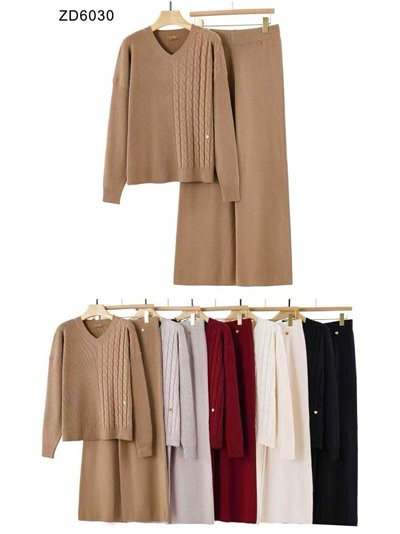 Conjunto Jersey trenzas talla grande + Pantalón 2