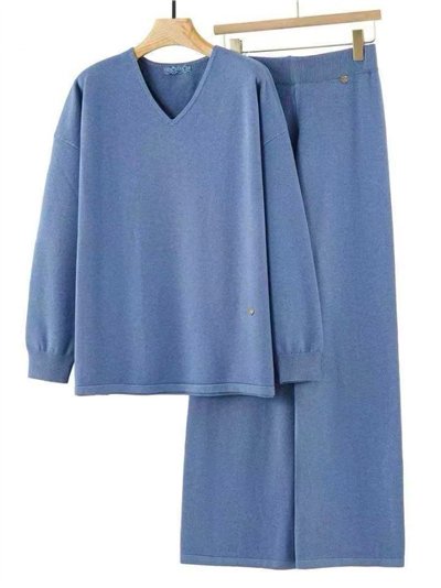 Conjunto Jersey cuello pico talla grande + Pantalón