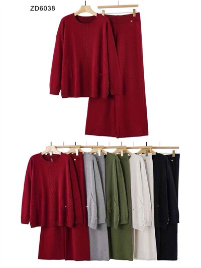 Conjunto Jersey trenzas talla grande + Pantalón 2