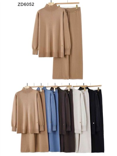 Conjunto Jersey amplio cuello perkins + Pantalón 2