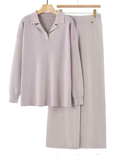 Conjunto Jersey cuello polo talla grande  + Pantalón