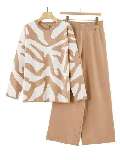 Conjunto Jersey animal print talla grande + Pantalón