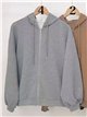 Sudadera amplia capucha cremallera