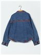 Sobrecamisa amplia denim bordada